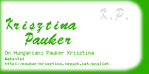 krisztina pauker business card